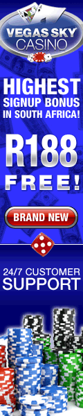 Come and claim your share of R188, only at Vegas Sky Casino!!